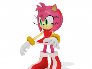 AMY ROSE SONIC AMY ROSE 3D MODEL RIGGED AMY ROSE DRAGON DINOSAUR POKMON SONIC PET AMY ROSE TEDDY 3D Model