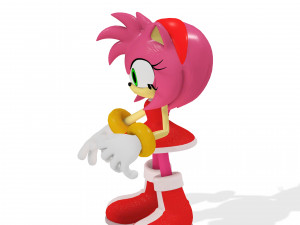 AMY ROSE SONIC AMY ROSE 3D MODEL RIGGED AMY ROSE DRAGON DINOSAUR POKMON SONIC PET AMY ROSE TEDDY 3D Model