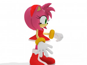 AMY ROSE SONIC AMY ROSE 3D MODEL RIGGED AMY ROSE DRAGON DINOSAUR POKMON SONIC PET AMY ROSE TEDDY 3D Model