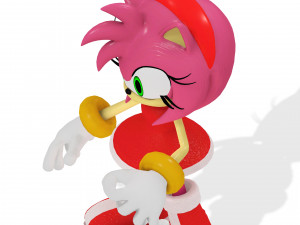 AMY ROSE SONIC AMY ROSE 3D MODEL RIGGED AMY ROSE DRAGON DINOSAUR POKMON SONIC PET AMY ROSE TEDDY 3D Model