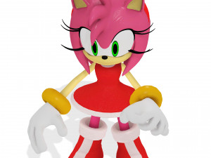 AMY ROSE SONIC AMY ROSE 3D MODEL RIGGED AMY ROSE DRAGON DINOSAUR POKMON SONIC PET AMY ROSE TEDDY 3D Model