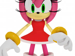 AMY ROSE SONIC AMY ROSE 3D MODEL RIGGED AMY ROSE DRAGON DINOSAUR POKMON SONIC PET AMY ROSE TEDDY 3D Model