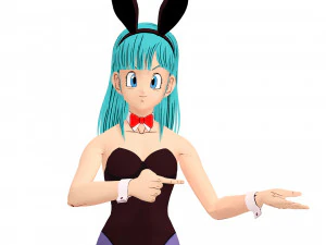 DRAGON BALL LEGENDS BULMA MODELLO 3D RIGGED RAGAZZA DONNA DINOSAURO DRAGON BALL Z LEGENDA BULMA GOKU Modello 3D