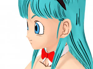 DRAGON BALL LEGENDA BULMA 3D MODEL RIGGED GIRL WOMAN DINOSAUR DRAGON BALL Z LEGENDA BULMA GOKU 3D Model
