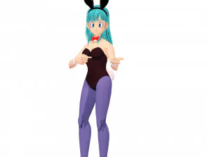DRAGON BALL LEGENDA BULMA 3D MODEL RIGGED GIRL WOMAN DINOSAUR DRAGON BALL Z LEGENDA BULMA GOKU 3D Model
