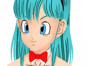 DRAGON BALL LEGENDA BULMA 3D MODEL RIGGED GIRL WOMAN DINOSAUR DRAGON BALL Z LEGENDA BULMA GOKU 3D Model