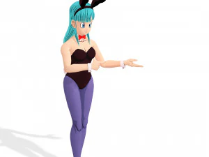 DRAGON BALL LEGENDA BULMA 3D MODEL RIGGED GIRL WOMAN DINOSAUR DRAGON BALL Z LEGENDA BULMA GOKU 3D Model