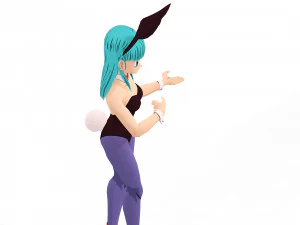 DRAGON BALL LEGENDA BULMA 3D MODEL RIGGED GIRL WOMAN DINOSAUR DRAGON BALL Z LEGENDA BULMA GOKU 3D Model