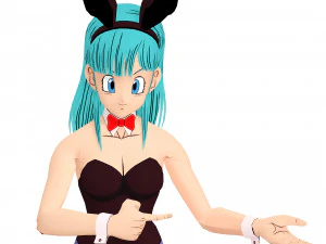 DRAGON BALL LEGENDA BULMA 3D MODEL RIGGED GIRL WOMAN DINOSAUR DRAGON BALL Z LEGENDA BULMA GOKU 3D Model
