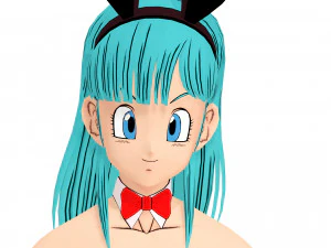 DRAGON BALL LEGENDA BULMA 3D MODEL RIGGED GIRL WOMAN DINOSAUR DRAGON BALL Z LEGENDA BULMA GOKU 3D Model