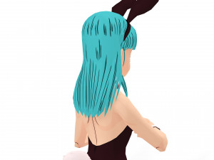 DRAGON BALL LEGENDA BULMA 3D MODEL RIGGED GIRL WOMAN DINOSAUR DRAGON BALL Z LEGENDA BULMA GOKU 3D Модель