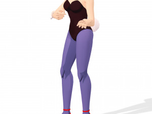 DRAGON BALL LEGENDA BULMA 3D MODEL RIGGED GIRL WOMAN DINOSAUR DRAGON BALL Z LEGENDA BULMA GOKU 3D Модель