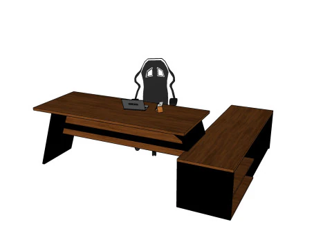 MOBILI SCALA TAVOLO SCAFFALE IN LEGNO MOBILI PER UFFICIO Z MAGAZZINO SCRIVANIA Modello 3D