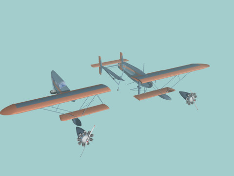 AIRBUS AIRCRAFT VEHICLE TRUCK CAR FOREST SHIP LAND WEAPON RIFLE SOLDIER WORLD WAR CHAINS CHAIN 3D 模型