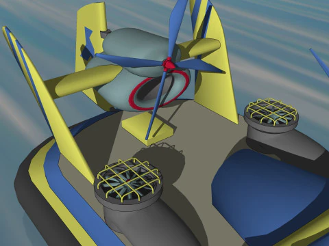 BARCA NAVE MILLE SOLEGGIATO FORESTA ERBA TERRA VOLANO ACQUA MARE FIUME CANDELA Modello 3D