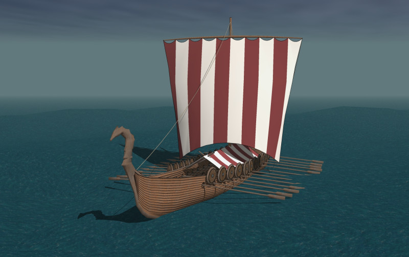 SAILS ROPES OARING BOAT SHIP THOUSAND SUNNY SEA LAND FLYWHEEL WATER OCEAN RIVER CANDLE PIRATE SHIE 3D Model .c4d .max .obj .3ds .fbx .stl .blend 