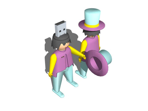 MEMORIA USB COMPUTER TV ELETTRODOMESTICI 2 MOBILI ELETTRONICI Modello 3D