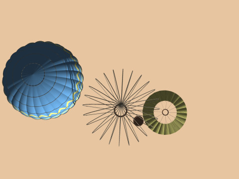 BALLOON FLYING BALLOON PLANE BALLON SHIP BOAT ROPES SAILS FLEET VEHICLE 3D MODEL 3D Model