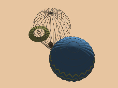 BALLOON FLYING BALLOON PLANE BALLON SHIP BOAT ROPES SAILS FLEET VEHICLE 3D MODEL 3D Model