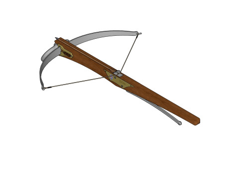 CROSSBOW ARROW SPEAR WOODEN BOW WEAPON PISTOL RIFLE TREE FOREST WEAPON RIFLE SOLDIER WORLD WAR C 3D Model