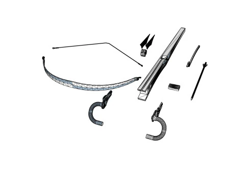 BESTA SETA LAN&Ccedil;A ARCO DE MADEIRA ARMA PISTOLA RIFLE &Aacute;RVORE FLORESTA ARMA RIFLE SOLDADO GUERRA MUNDIAL Modelo 3D