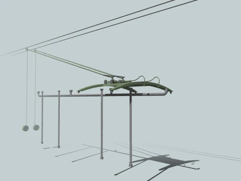 FILOBUS BUS TRENO VEICOLO CAMION AUTO FORESTA CITT&Agrave; TERRA TRANVIA TRAM FUCILE SOLDATO GUERRA MONDIALE CATENE Modello 3D