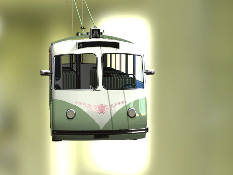 FILOBUS BUS TRENO VEICOLO CAMION AUTO FORESTA CITT&Agrave; TERRA TRANVIA TRAM FUCILE SOLDATO GUERRA MONDIALE CATENE Modello 3D