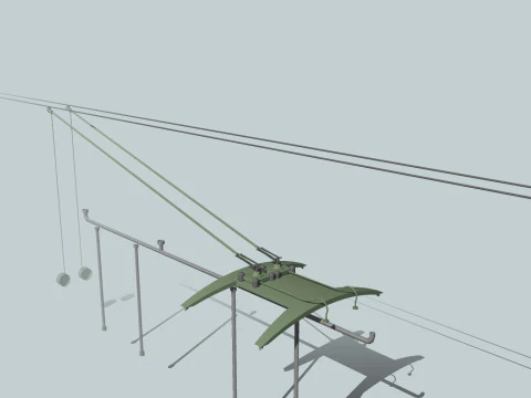 FILOBUS BUS TRENO VEICOLO CAMION AUTO FORESTA CITT&Agrave; TERRA TRANVIA TRAM FUCILE SOLDATO GUERRA MONDIALE CATENE Modello 3D