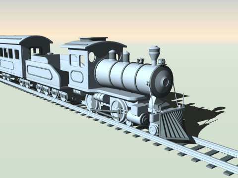 TRAIN VEHICLE TRUCK CAR FOREST WOOD LAND ROAD RIFLE SOLDIER WORLD WAR CHAINS CHAIN FLYWHEEL WH 3D मॉडल