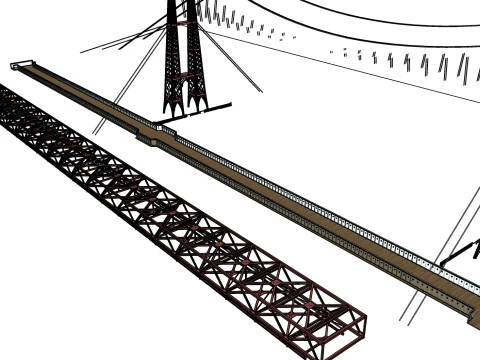 PONTE DI BROOKLYN VEICOLO CAMION AUTO STRADA FORESTALE TERRA SCALE FUCILE PIATTAFORMA GUERRA MONDIALE CATENE CATENA FL Modello 3D