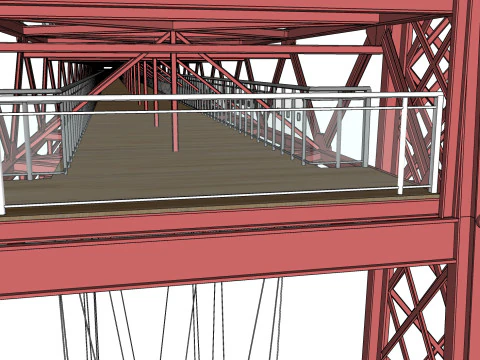 PONTE DI BROOKLYN VEICOLO CAMION AUTO STRADA FORESTALE TERRA SCALE FUCILE PIATTAFORMA GUERRA MONDIALE CATENE CATENA FL Modello 3D