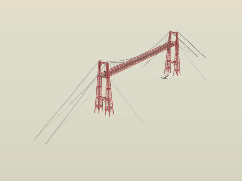 BROOKLYN BRIDGE VEHICLE TRUCK CAR FOREST ROAD LAND STAIRS RIFLE PLATFORM WORLD WAR CHAINS CHAIN FL 3D Model