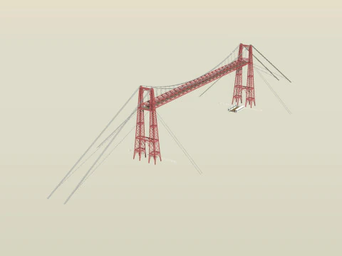 PONTE DI BROOKLYN VEICOLO CAMION AUTO STRADA FORESTALE TERRA SCALE FUCILE PIATTAFORMA GUERRA MONDIALE CATENE CATENA FL Modello 3D