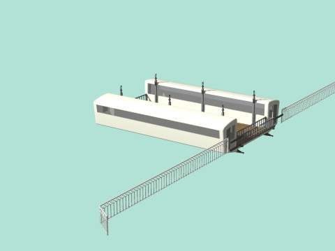 BROOKLYN BRIDGE VEHICLE TRUCK CAR FOREST ROAD LAND STAIRS RIFLE PLATFORM WORLD WAR CHAINS CHAIN FL 3D Model