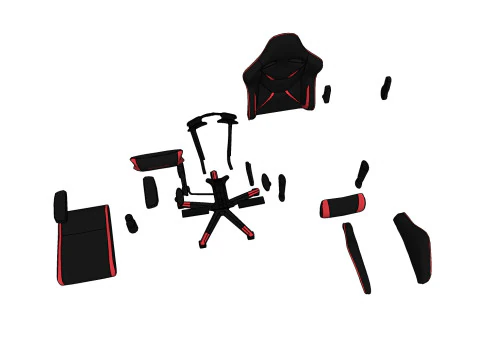 ASSENTO DE CADEIRA M&Oacute;VEIS DE ESCRIT&Oacute;RIO CASA GAMER MESA 26 COMPUTADOR Modelo 3D