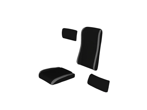 STOEL ZITTING KANTOORMEUBILAIR THUISGAMER EEN HUIS TAFEL COMPUTER 3D Model