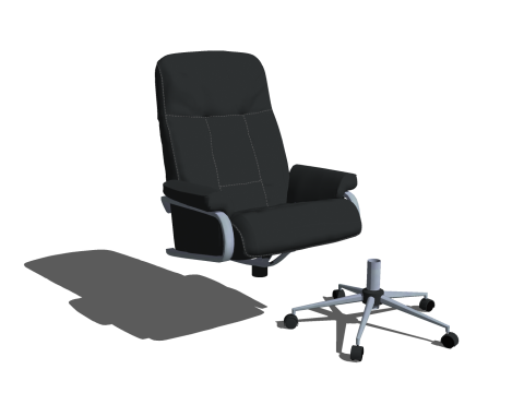 CHAIR SEAT OFFICE FURNITURE HOME GAMER B HOUSE TABLE COMPUTER Modelo 3D