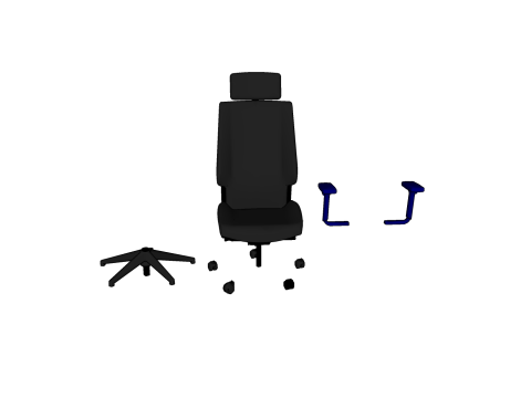 CHAIR SEAT OFFICE FURNITURE HOME GAMER C HOUSE TABLE COMPUTER 3D Модель