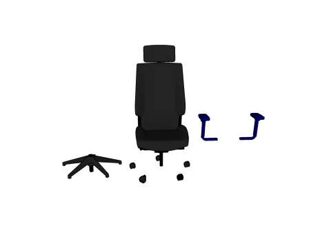 SEDIA SEDILE MOBILI PER UFFICIO CASA GAMER C HOUSE TAVOLO COMPUTER Modello 3D