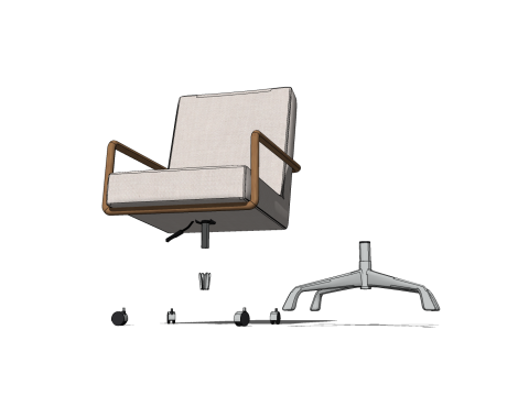 CHAIR SEAT OFFICE FURNITURE HOME E GAMER HOUSE TABLE COMPUTER 3D Model