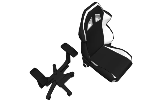 CHAIR SEAT OFFICE FURNITURE HOME H GAMER HOUSE TABLE COMPUTER 3D Model