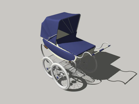 CHILDRENS BABY CARRIER WHEELS CHAIR SEAT OFFICE FURNITURE HOME GAMER HOUSE TABLE 14 COMPUTER PRESCH 3D Model