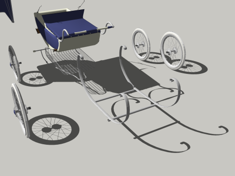 CHILDRENS BABY CARRIER WHEELS CHAIR SEAT OFFICE FURNITURE HOME GAMER HOUSE TABLE 14 COMPUTER PRESCH 3D Модель