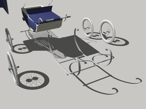 CHILDRENS BABY CARRIER WHEELS CHAIR SEAT OFFICE FURNITURE HOME GAMER HOUSE TABLE 14 COMPUTER PRESCH 3D Model