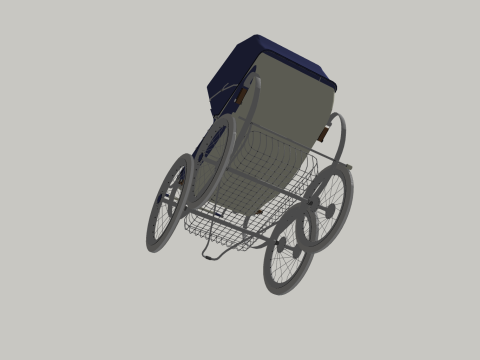 CHILDRENS BABY CARRIER WHEELS CHAIR SEAT OFFICE FURNITURE HOME GAMER HOUSE TABLE 14 COMPUTER PRESCH 3D Модель