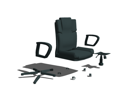 CHAIR SEAT OFFICE FURNITURE HOME J GAMER HOUSE TABLE COMPUTER 3D Print Model