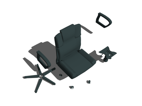 CHAIR SEAT OFFICE FURNITURE HOME J GAMER HOUSE TABLE COMPUTER 3D Print Model