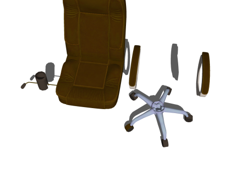 CHAIR SEAT OFFICE FURNITURE HOME K GAMER HOUSE TABLE COMPUTER 3D Модель