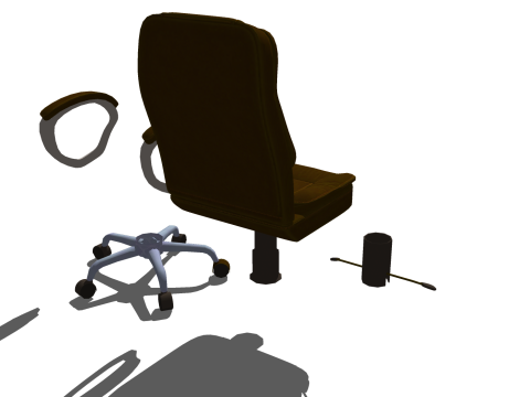 CHAIR SEAT OFFICE FURNITURE HOME K GAMER HOUSE TABLE COMPUTER 3D Модель