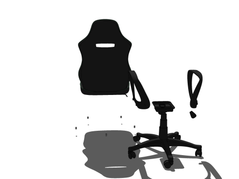 CHAIR SEAT OFFICE FURNITURE HOME GAMER L HOUSE TABLE COMPUTER Modello 3D